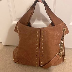 Michael Kors Cognac (Luggage) Colored Hobo Bag with Gold Hardware